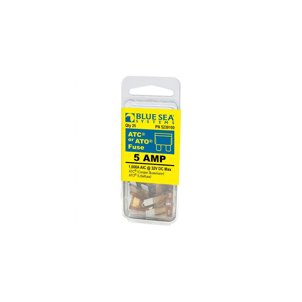 ATO/ATC Blade Fuse - 5 Amps/32 Volts DC - Pack of 25 - BLS5239100-BSS