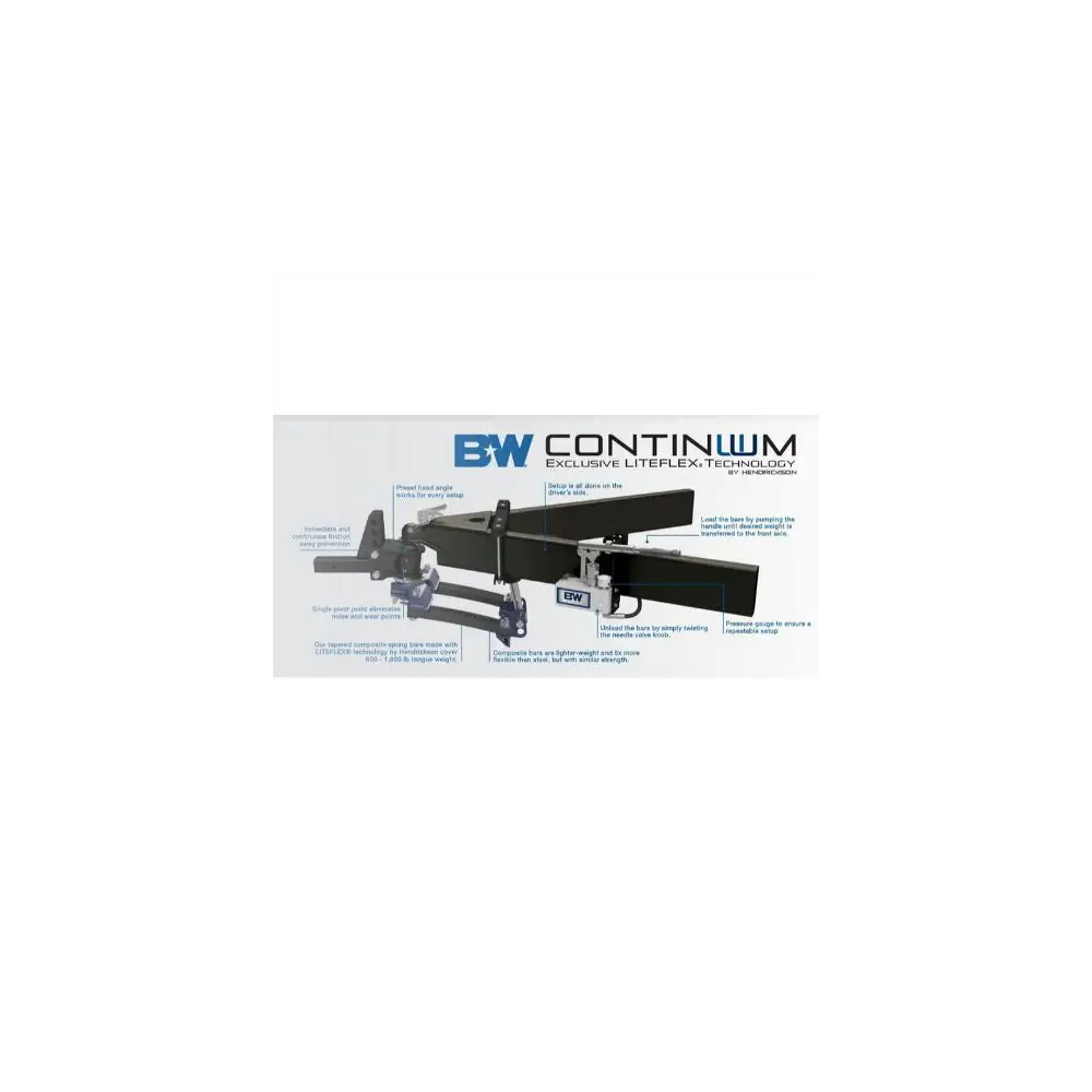 Continuum Weight Distribution Underslung Coupler Kit - 2in Receiver - BWTWDHK4501